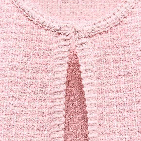 Zara plaid cropped knit cardigan - Picture 5 of 5